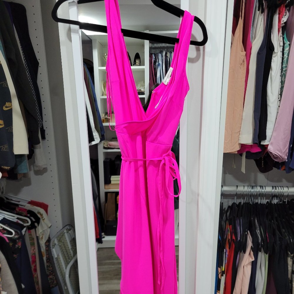Hot pink wrap dress size 2